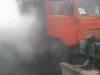 На Сумщине загорелся КамАЗ: водитель с ожогами госпитализирован (видео)