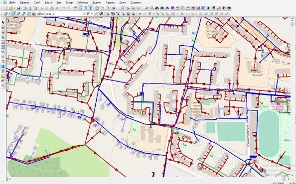 Карта сетей водоканала
